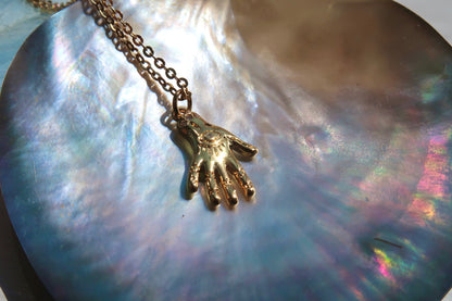 Gold Hand Necklace