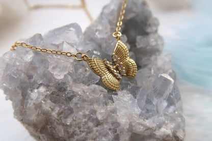 Gold Butterfly Necklace