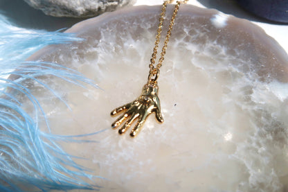 Gold Hand Necklace