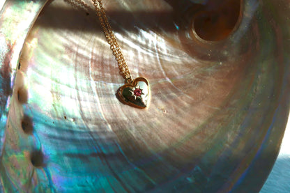 Gold Heart Locket Necklace