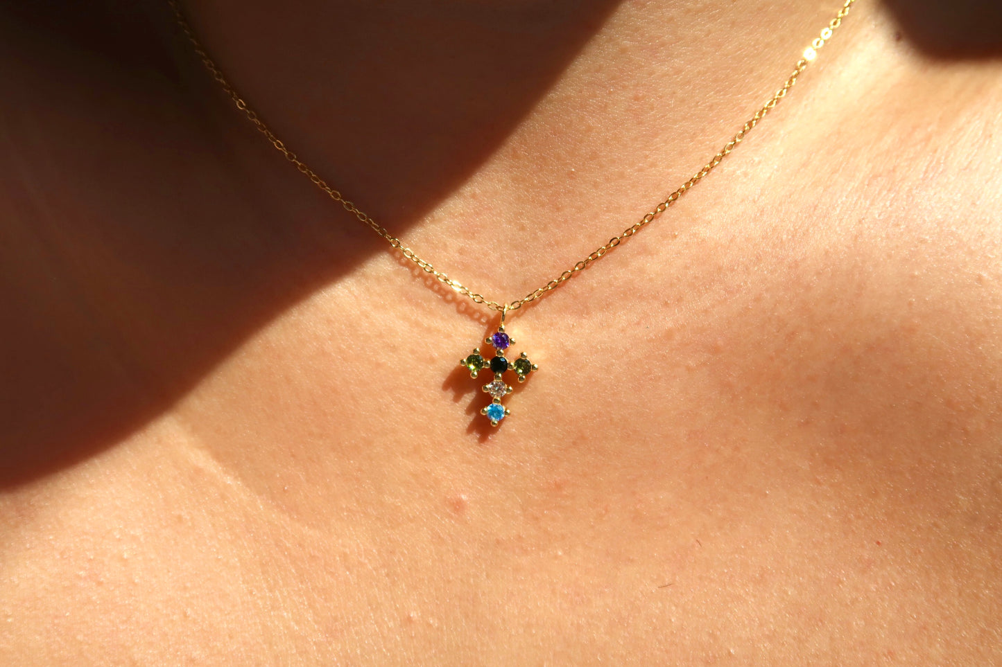 Colourful Cross Necklace