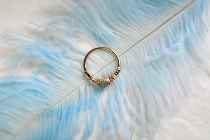 Natural Labradorite And Opal Ring