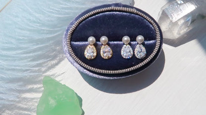 Vintage Style Pearl Stud Earrings